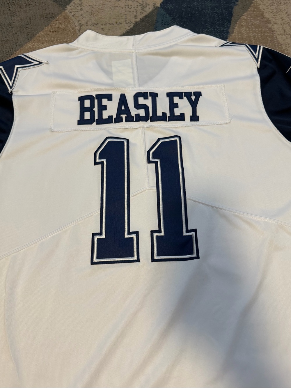 NFL Beasley #11 White Navy Dallas Cowboys Jersey